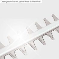 Lasergeschnittenes, gehärtetes Stahlschwert für präzisen und langlebigen Schnitt.