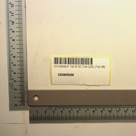 Scheppach-Teilelement (Teil 48) mit Barcode und Nummerierung für Schubblech-Bausteine
