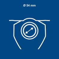 Scheppach-Targetscheibe mit 54 mm Durchmesser für präzise Messungen
