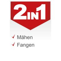 Der Benzin Rasenmäher MP135-42 Scheppach bietet Mähen und Fangen als Funktionen.