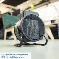 Robuster Elektro-Heizlüfter mit Keramikheizelement, Luftleistung 320 m³/h