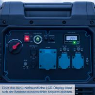 Inverter-Benzin-Stromerzeuger mit LCD-Display und Betriebsstundenzähler für Scheppach SG7000i