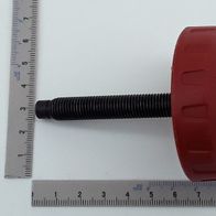 Einstellschraube M8x1,25x65 von Scheppach, gezeigt von der Seite mit einem Lineal zur Größenveranschaulichung.