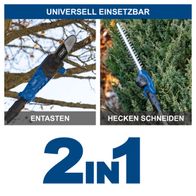 Multifunktionswerkzeug mit Heckenschere- und Hochentasterfunktion für präzises Schneiden und Entasten