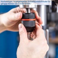 Kugellagergehäuse für Schnellspannbohrfutter mit Beschriftung für Bohrergrößen 1,5 bis 13 mm