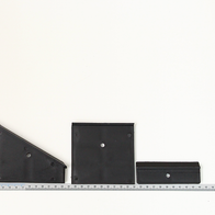 Kunststoffführungen oben von Scheppach, gezeigt von der Seite.