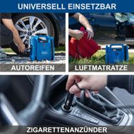 Universal einsetzbare Werkzeuge: Autoreifenaufpumpen, Luftmatratzen aufblasen, Zigarettenanzünder