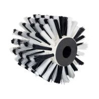 Scheppach-Werkzeug mit rot-weißem Design, kombiniert mit spiralförmigen Metallborsten für präzise Bearbeitung