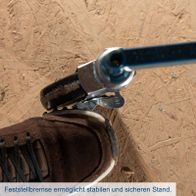 Fixierbremse für stabilen und sicheren Stand eines Trockenbaulifts