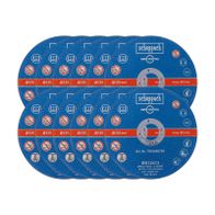 Scheppach-Trennscheiben-Set mit 12 Stück, Ø125 mm, für Metallbearbeitung, EN12413-zertifiziert