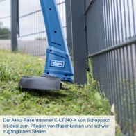 Akku-Rasentrimmer C-LT240-X von Scheppach für präzises Trimmen von Rasenkanten und schwer zugänglichen Stellen