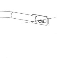 PVC-Stopfen von Scheppach, Ansicht von der Seite mit Maßen 124 mm.