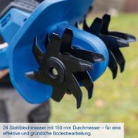 24 Stahlblechmesser mit 150 mm Durchmesser für effektive Bodenbearbeitung