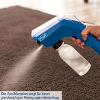 Scheppach-Polsterreinigungsbürste mit gleichmäßiger Sprühfunktion für Reinigungsmittelverteilung auf Textilien
