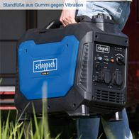 Der Scheppach Inverter Generator SG3500i verfügt über Standfüße aus Gummi gegen Vibration. Mit 3500W Leistung und einem 6,3L Tank bietet er effiziente Stromerzeugung. Ideal für den DIY-Einsatz.