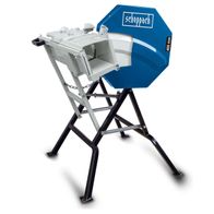 Wippsäge HS410 mit 405 mm Schnittdurchmesser, 2200W Leistung und 230V Spannung. Inklusive Längsanschlag für präzise Schnitte.