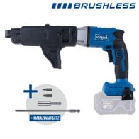 Brushless-Paket mit Akkuschrauber und Magnetauflage für 20x6er-Stecker, inkl. Magazinaufsatz