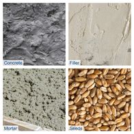 The Scheppach Concrete Mixer MIX125 can be filled with concrete, filler, mortar, and seeds.