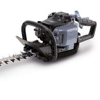 Benzin-Heckenschere BHS23-600 Woodster von Scheppach, seitlich von links gezeigt.