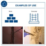 Comparison illustration of brick vs concrete construction with structural damage examples
