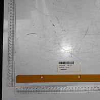 Scheppach Tisch-Einlage-Setteil mit feinen Spänen auf Messbalken und Etikett