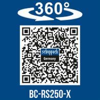 Scheppach Akku-Säbelsäge BC-RS250-X mit 360°-Drehfunktion und QR-Code für Deutschland