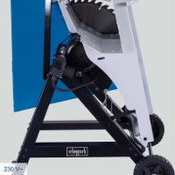 Scheppach-Wippkreissäge mit Wippenverlängerung und Motoranschluss für 230V