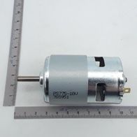 Elektromotor mit stählernen Gehäuse und Markierung 'RS775-18V'