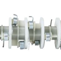 Scheppach-Drehspindel mit spiralförmigen Federelementen und mechanischen Verbindungsteilen