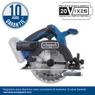 Scheppach-Werkzeug mit 10-jähriger Garantie, inkl. Online-Registrierung für kostenlose Garantie, 20V-Batterieplattform für verschiedene Geräte