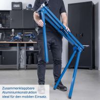 Faltbarer Aluminiumrahmen für mobilen Einsatz, ideal für Werkzeuguntergestell