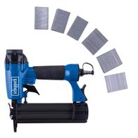 Scheppach-Klammer- und Nagelpistole mit austauschbaren Kammern für Nagel- und Klammerwerkzeuge