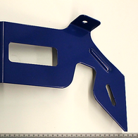 Mischplatte von Scheppach, gezeigt von der Seite mit Maßstab zur Größenveranschaulichung.