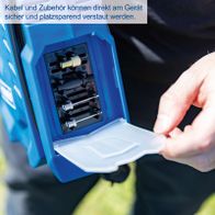 Kabel und Zubehör sicher und platzsparend in einem Gerät verstaut