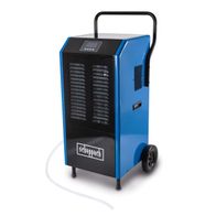 Der Bautrockner DH8000x von Scheppach verfügt über ein digitales Display zur einfachen Steuerung und einen praktischen Griff für den Transport. Die Lüftungsschlitze sorgen für effiziente Luftzirkulation.