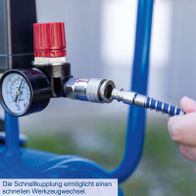 Schnellkupplung für schnellen Werkzeugwechsel an Kompressor-Zubehör