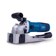 Lackfräse LFR720 mit stufenloser Einstellung der Frästiefe von 0-0,3 mm, Softgrip-Oberfläche und inklusive 4 Wendemessern. Gezeigt von der Seite.