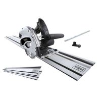 Scheppach Tauchsäge mit 2x700-mm-Führungsschiene und integrierten Führungselementen