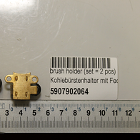 Kohlebürstenhalter mit Feder (Satz = 2 Stück), Artikelnummer 5907902064, von vorne fotografiert.