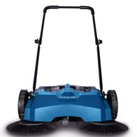 Scheppach Kehrmaschine mit breitem Kehrschild, frontale Sicht