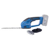 Scheppach Akku-Gras- und Strauchschere mit Akku und Ladegerät, inkl. Ersatzblatt und Halterung