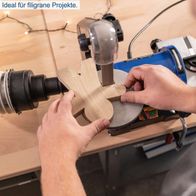 Der Band- und Tellerschleifer BTS700 von Scheppach eignet sich ideal für filigrane Projekte. Er verfügt über einen verstellbaren Tisch und eine Bandlänge von 762 mm sowie eine Breite von 25,4 mm.
