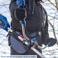 Ergonomischer Schultergurt und Halterung für Akku-Freischneider mit Schulterstütze