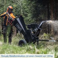 Robuster Scheppach-Messerhäcksler mit 120 kg robuster Metallkonstruktion