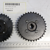 Scheppach-Kettenrad (Teil S 80) mit Markierung und Bohrung für Befestigung