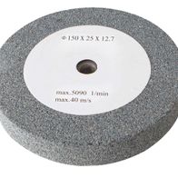 Scheppach Schleifscheibe Ø 150 x 25 x 12,7 mm K 36, Vorderansicht, max. 5090 U/min, max. 40 m/s.