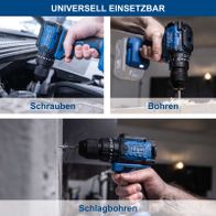Universalwerkzeug für Bohren, Schrauben und Schlagbohren mit Scheppach-Akku-Schlagbohrschrauber