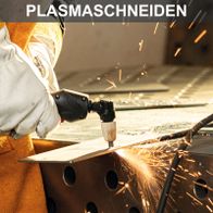 Plasmaschneiden mit dem 3in1 Kombi-Schweißgerät WSE4000-CUT von Scheppach. Geeignet für bis zu 12mm Materialstärke. Inklusive Handschuhen und Schutzausrüstung.
