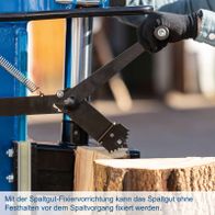 Holzspaltgut-Fixiervorrichtung für sicheren Halt beim Spaltvorgang