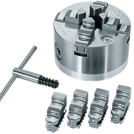 Scheppach Vierbacken-Drehbankfutter mit Antriebsschraube und Vierbackenaufnahmen für Drechselmaschine